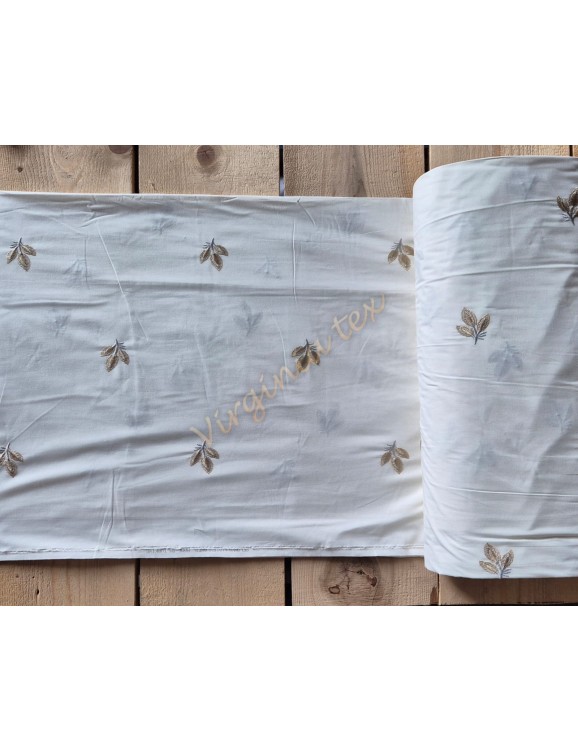 Material Textil Lenjerie de Pat Bumbac 100% Ranforce Brodat – Akfil Collection, Lățime 240 cm, 125 GSM 02